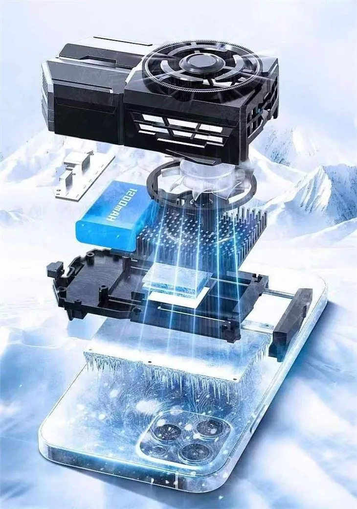 MEMO DLA5 Phone Cooler With 1200mAh Rechargeable Battery