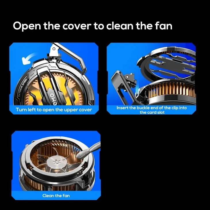 MEMO CX07 Phone Cooler Cooling Fan For Phone Radiator Phone Cooler For Gaming factory