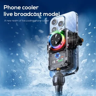 MEMO DL23 Semiconductor Phone Cooler 2000mAh Battery Phone Radiator For Live Streaming With Configure Nut Holes